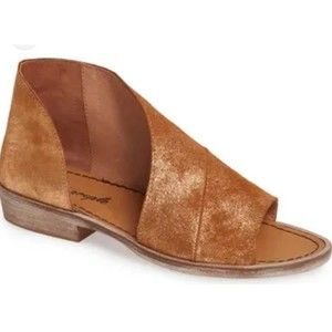 Free People Mont Blanc Asymmetrical Sandal Womens 38 (US7-7.5) Rose Gold Glitter